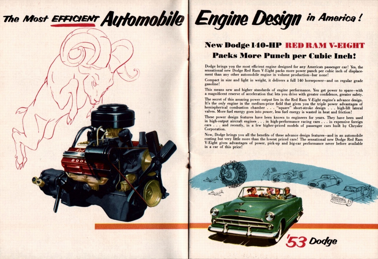 1953 Dodge Engines Brochure